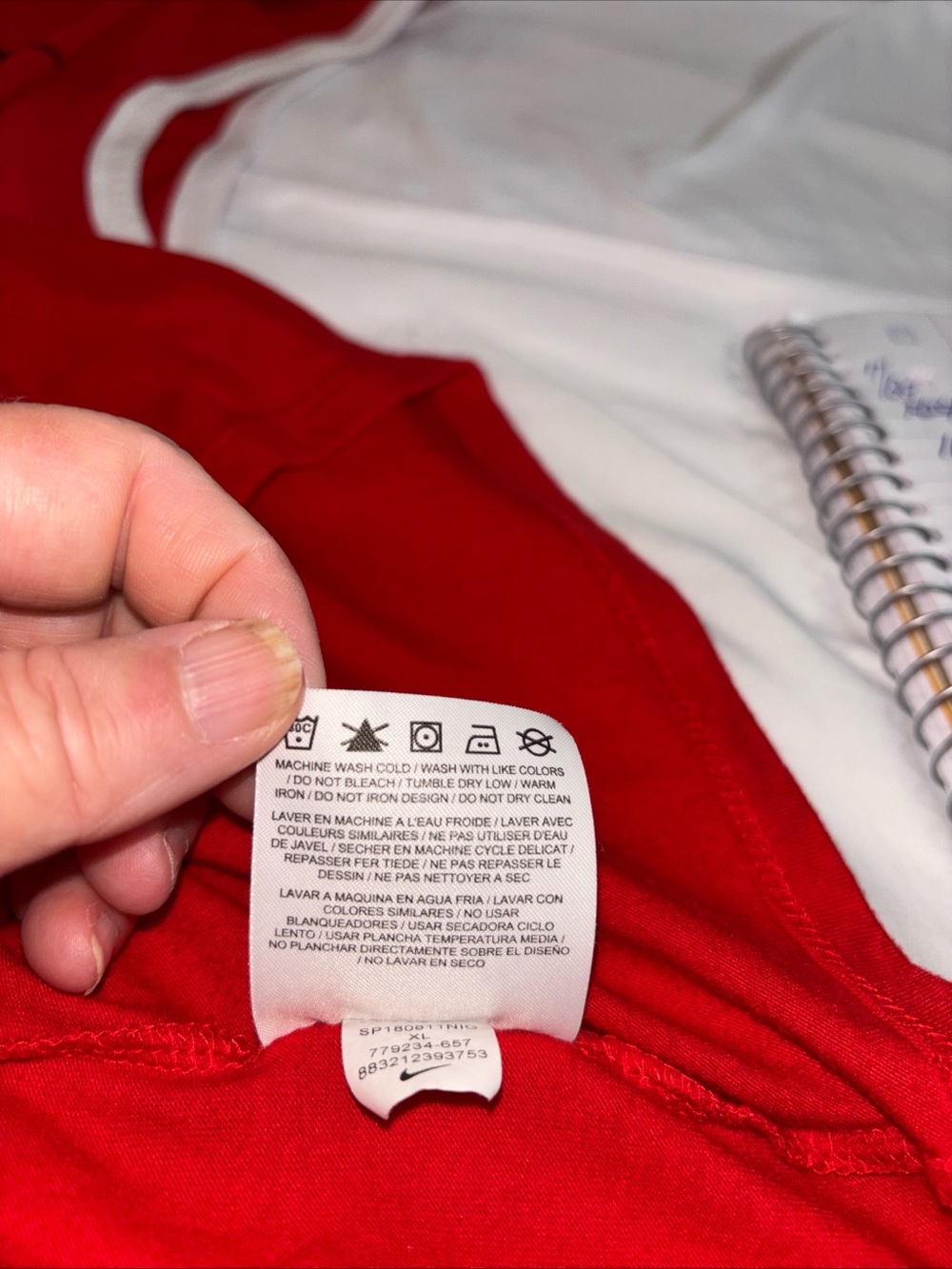 Nike Red Tank Top with Black Logo. 1042 - Picture 9 of 10